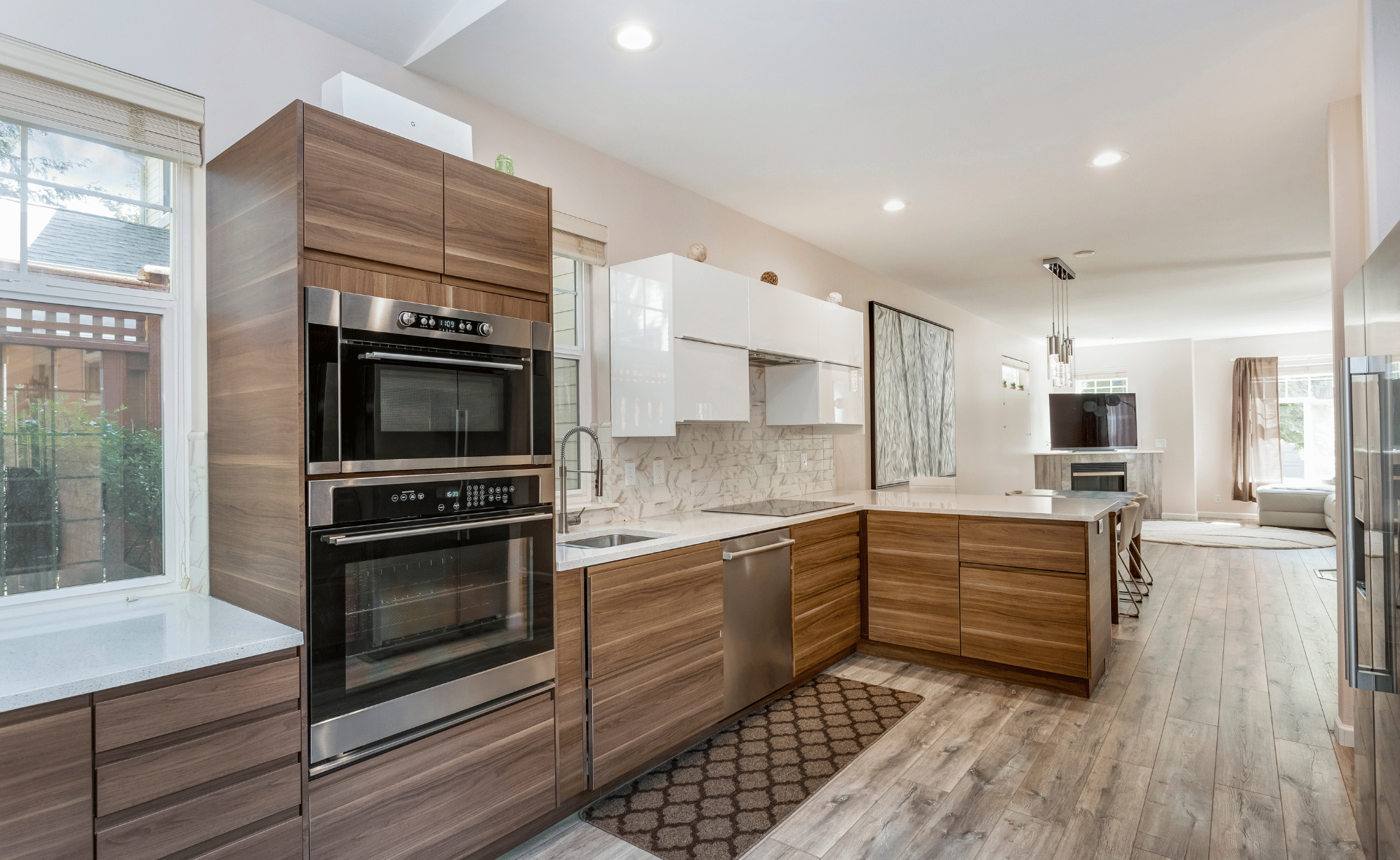 remodeled brown kitchen